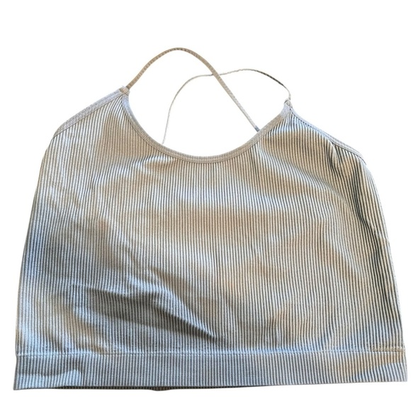 🟣Colsie Ribbed Blue Strappy Bralette - Size XL - Picture 1 of 3